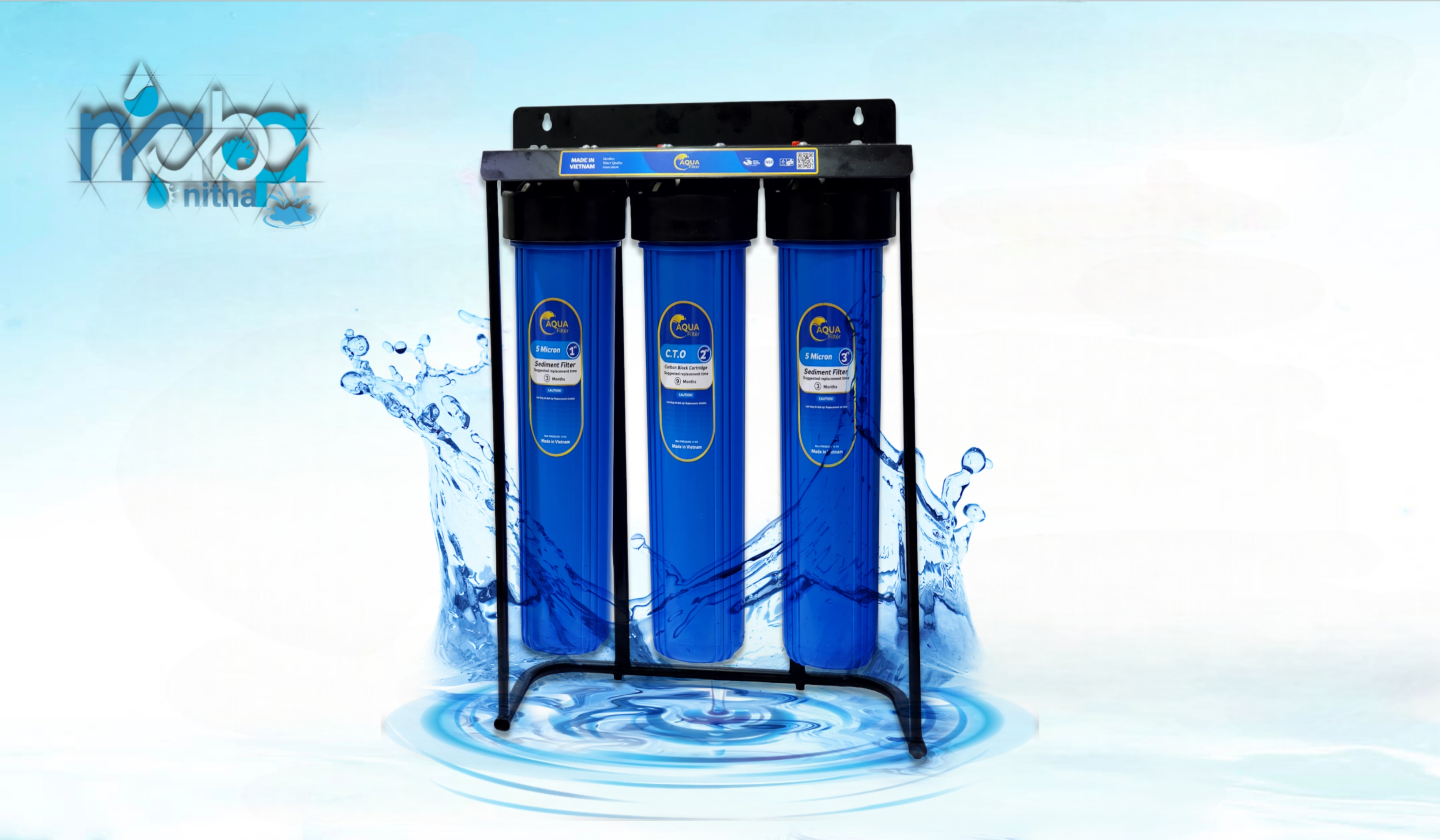 "حصن الخزان النقي  لتنقية الماء (ثلاثي المراحل جامبو)"