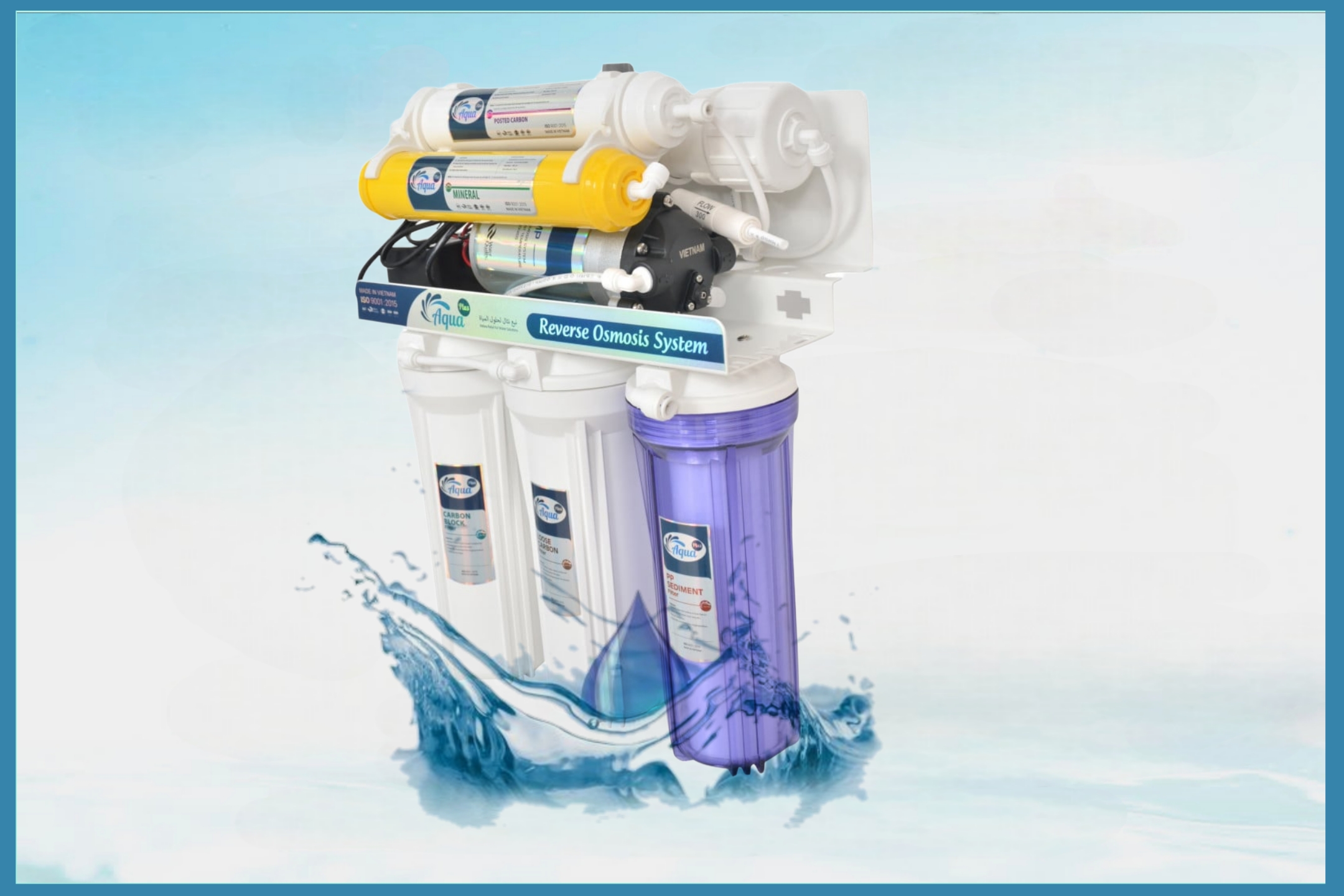 فلتر "Aqua Plus": ،  تجربة نقاء تحلية فيتنامية أصيلة ذات 6 مراحل متطورة، ومُعد ببراعة ليروي عطشك ويُنعش حواسك بأقصى درجات الجودة..