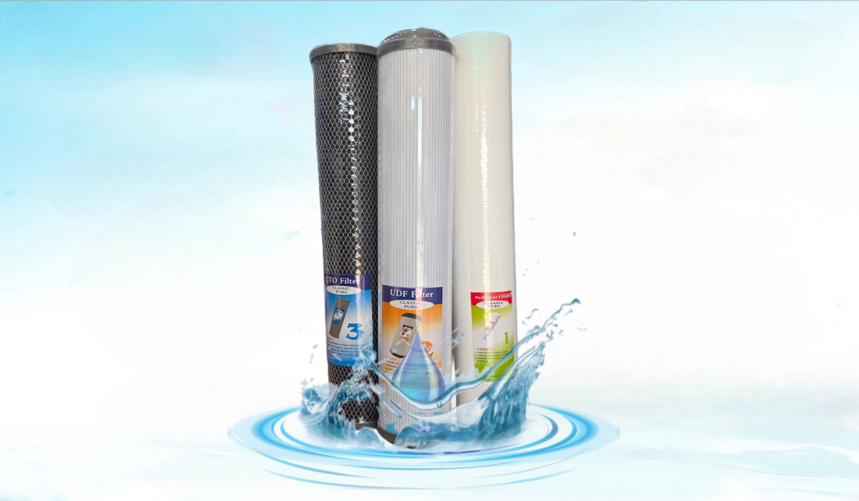 نقاء السوبر الفيتنامي - 3 مراحل طقم فلاتر لاجهزة تحلية المقاهي والكافيهات.